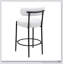 Ensemble de 2 tabourets modernes de hauteur comptoir, siège rembourré de 26 pouces avec pieds et repose-pieds en métal noir pour un repas confortable