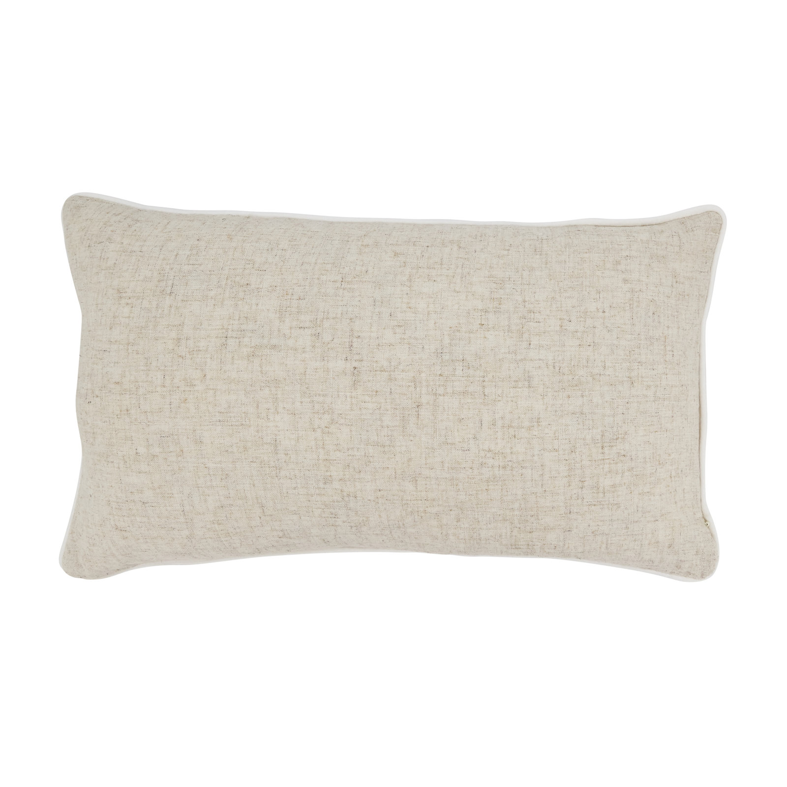 Toscana Collection Throw Pillow, Rectangle 12"H x 20"W, White, Pillow Cover Only - No Insert