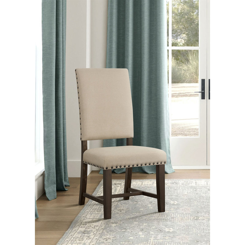 Chaise d'appoint rembourrée (ensemble de 2), Beige