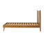 Lit double avec tête de lit Ozzy, bois d'acacia brun naturel-121481548