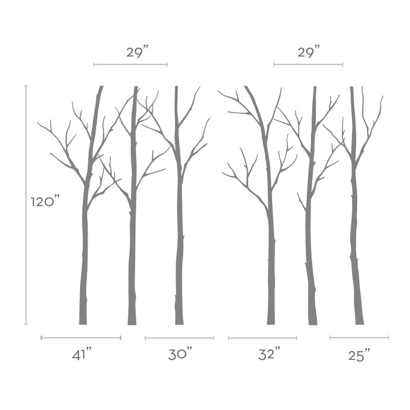 Plants & Flowers Non-Wall Damaging Accent, 120" H x 41" W