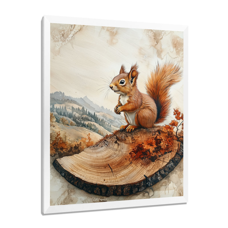 Gicell - animaux, art mural, salon, H 40 po x l 30 po, Reproduction encadrée sans passe-partout, Blanc