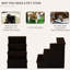 Small Pet Access Steps, , Brown - 22 Lbs Capacity, With Soft And Cushion Stairs, Max Weight, Removable Protective