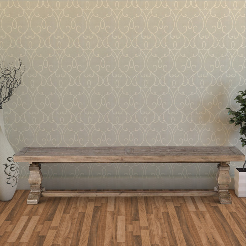 Shelley Bench, 18" H x 83" W x 16" D, Weathered Brown