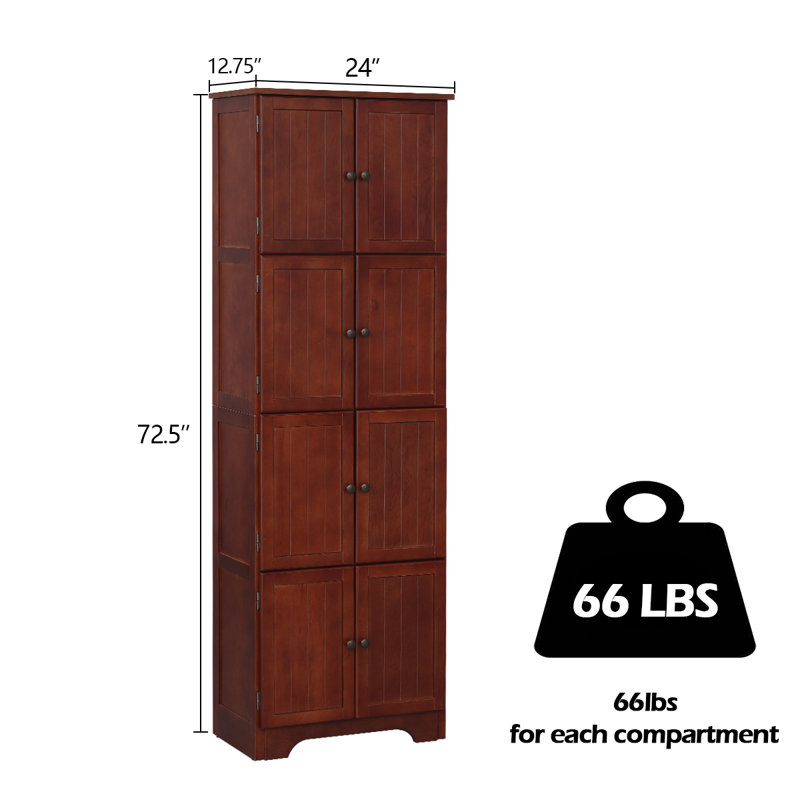 Freestanding Linen Cabinet, Brown