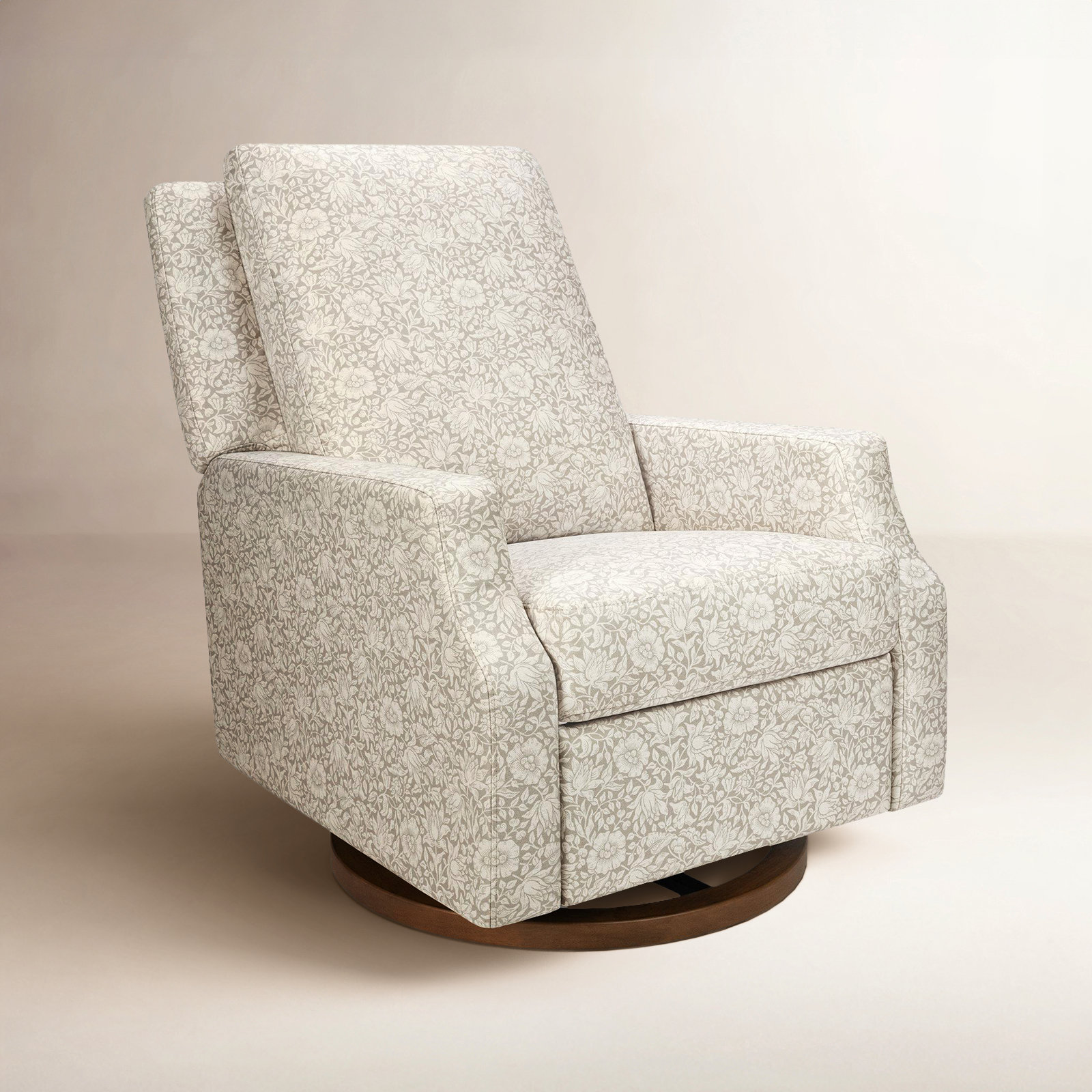 Morris & Co. x Namesake Crewe Recliner & Glider, Mallow in Ash w/Dark Wood Base
