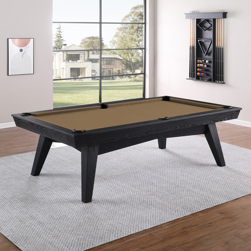 Table de billard en ardoise avec plateau de salle à manger ModArt, Chameau, 8 pi, Bois de frêne noir