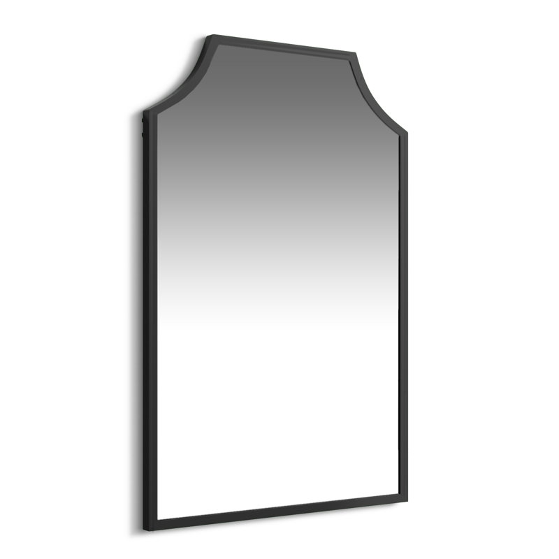 Simone Metal Arch Mirror, Black