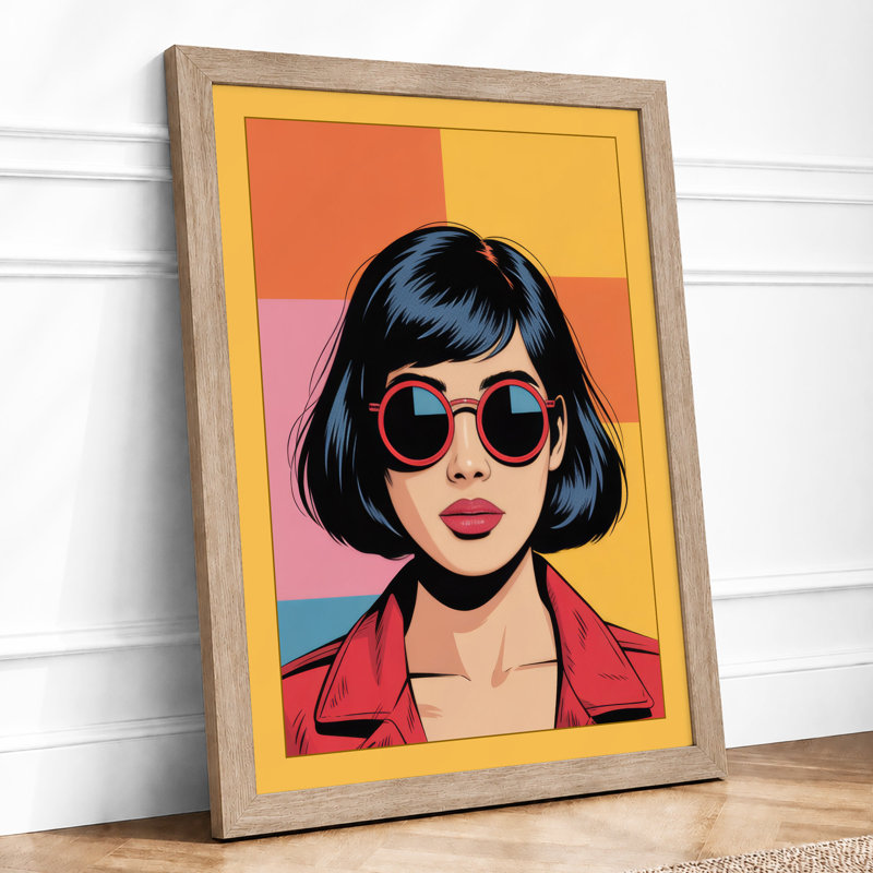 Pop Art Portrait Retro - Print, Oak, A3 - 42.0 x 29.7 cm