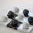 Monochrome Marble Tic Tac Toe Set | Round Marble Tic Tac Toe Game Set With Sphere Pieces