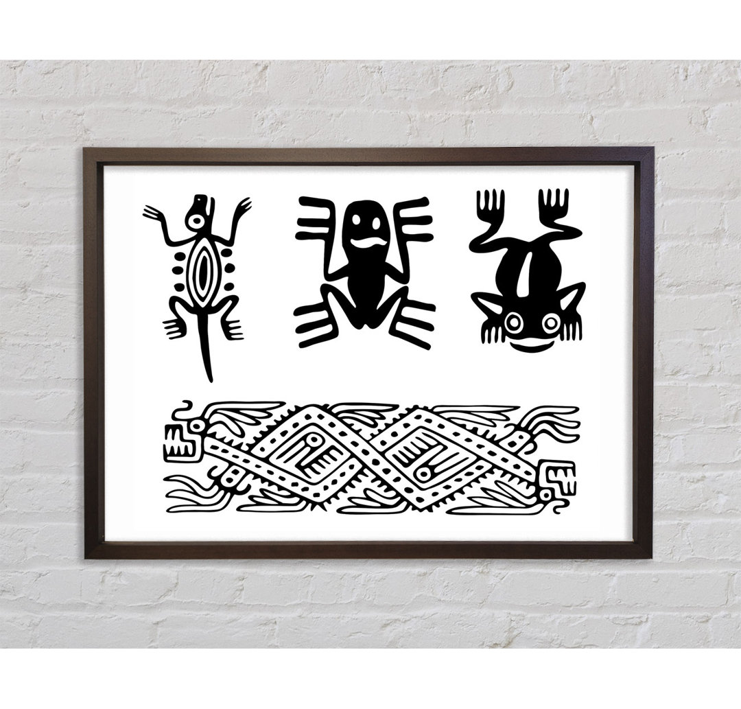 Tribal Animal - Einzelner Bilderrahmen Kunstdrucke auf Leinwand