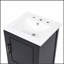 Élégant meuble-lavabo de salle de bain de 20 pouces avec lavabo, armoire à deux portes, tiroir et patins réglables noirs