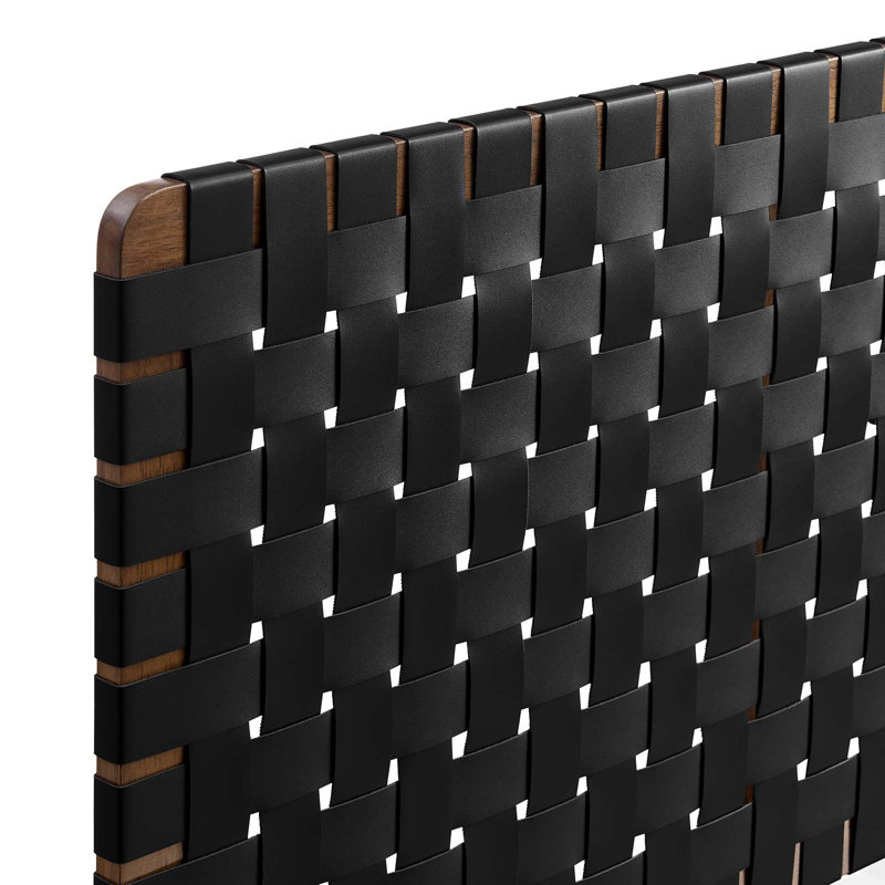 Modway Sparta Solid Wood Headboard, Black, Queen