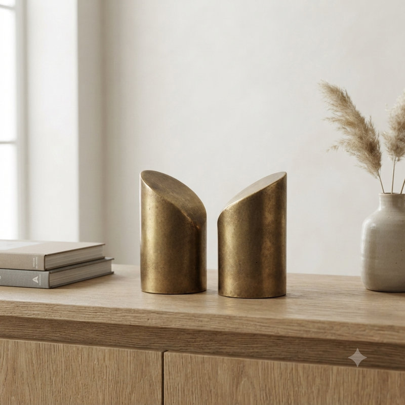 Concrete Agate Non-Skid Bookends Bookend