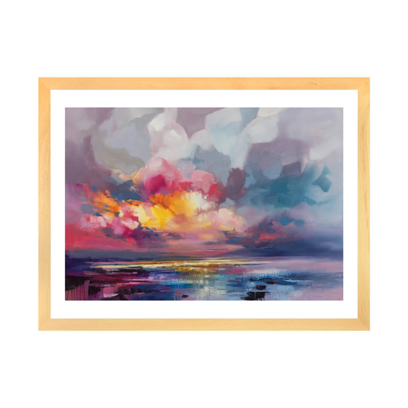 « deplacement » par scott naismith-reproduction d’art, Papier encadré naturel, H 24 po x l 32 po x P 1 po
