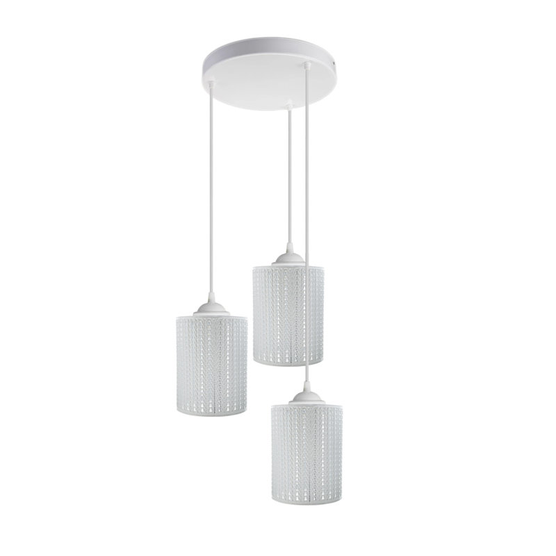 Crucita 3 - Light White Cluster Pendant