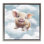 «Happy Piglet in Clouds», art mural encadré sur toile flottante, design par Marla Rae