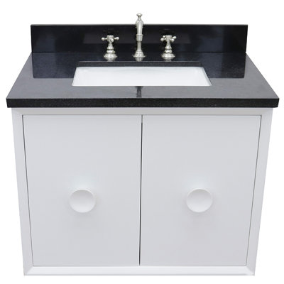 Ensemble de meuble-lavabo mural simple 31 po Crumley