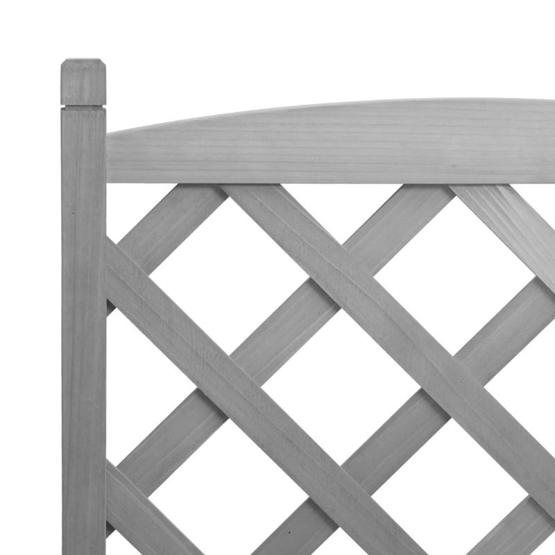 Pot à fleurs Ebern Designs, H 43,3 po x l 21,7 po x P 11,8 po, Gris