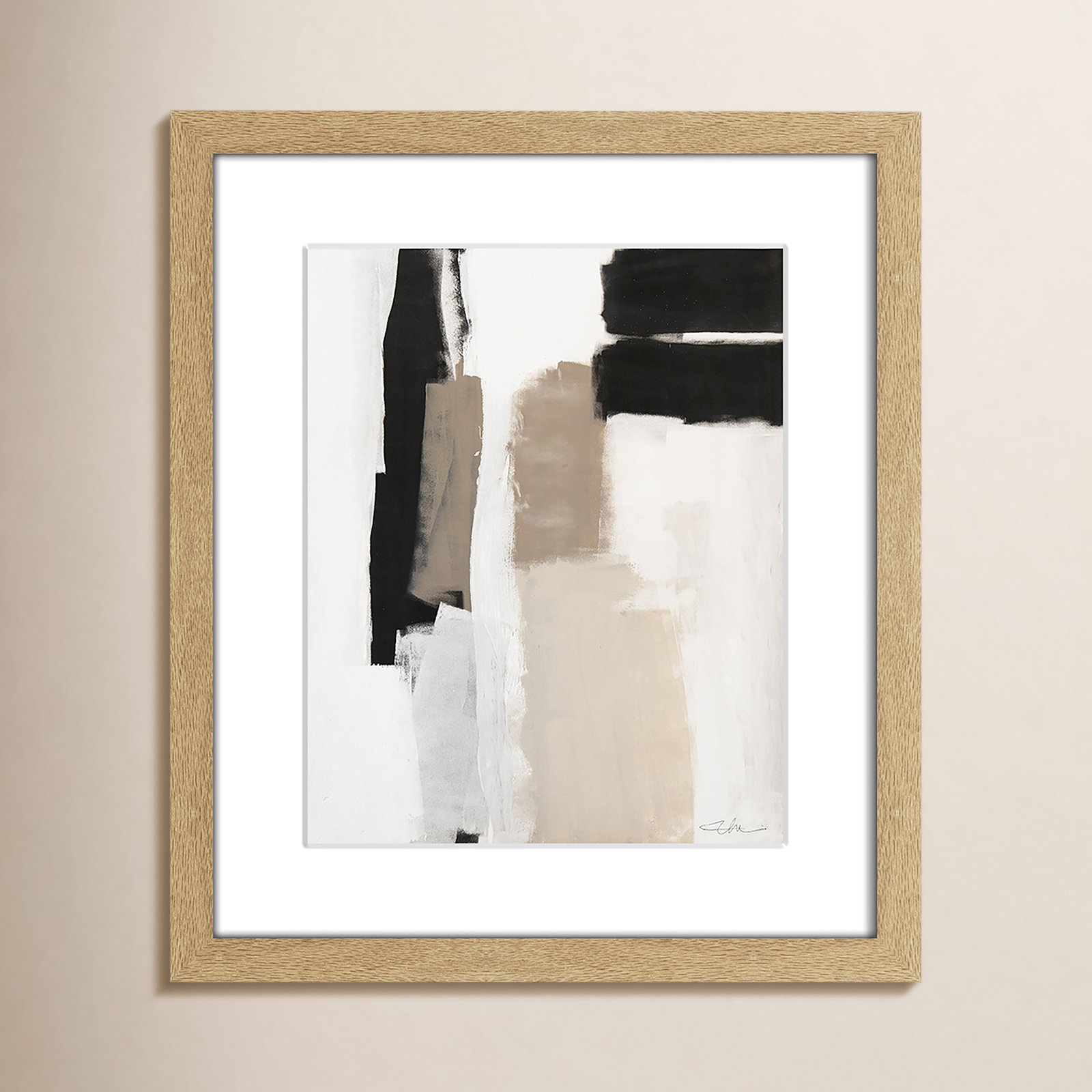 Earth Scapes II Print, Natural Woodgrain Picture Framed, 15" H x 13" W x 1.25" D