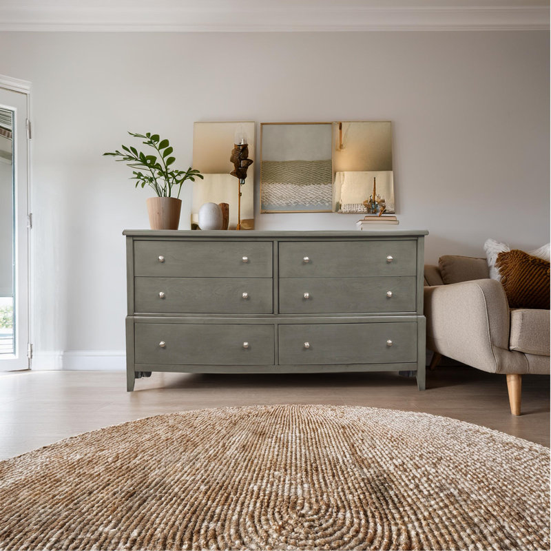 Commode 6 tiroirs Jocellyn, Gris