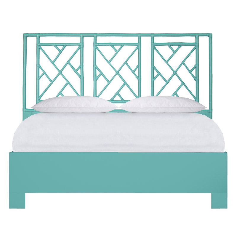 Lit standard à profil bas Olga, Très grand, Turquoise