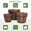Wood Barrel Planter