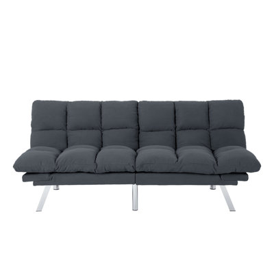 Twin 67.3" W Corduroy Tufted Back Convertible Sofa by Latitude Run