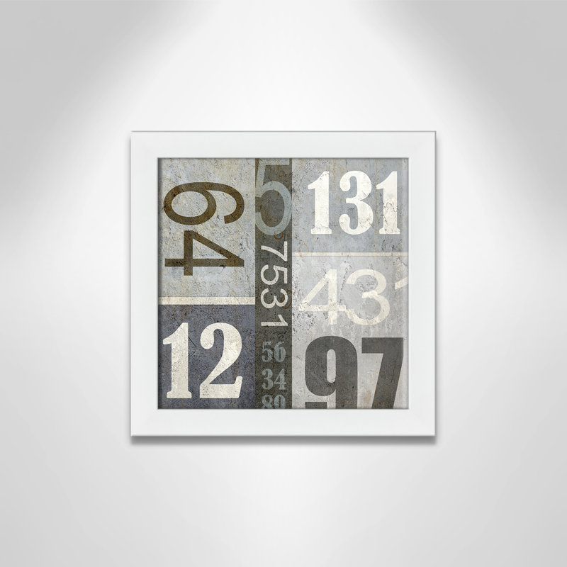 Art numérique encadré, H 12 po x l 12 po x P 0,6 po, Encadré plat blanc