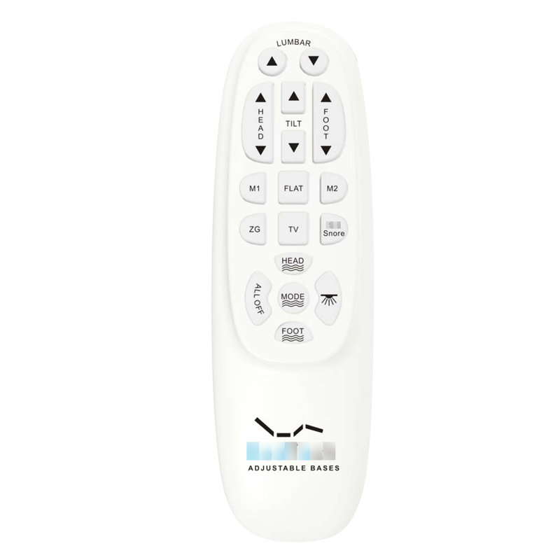 Lit Bt6500 avec inclinaison réglable de la tête et des pieds, massage à 3 niveaux d'intensité et massage sans fil