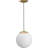 Medium Hanging Pendant Light with Opal Glass Globe-1633529938