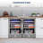 48" Beverage Refrigerator 360 Can Dual Zone Built-in Split Beer Cooler with Four Handles