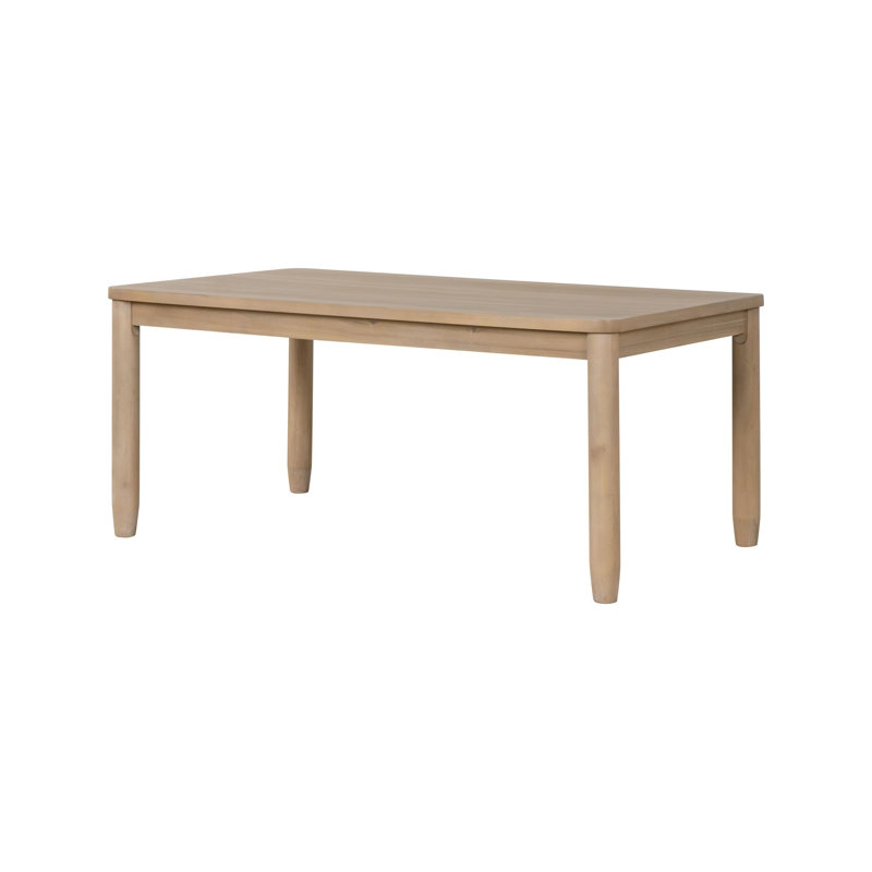 Table de salle à manger l 63,6 po transitionnelle, naturel / beige