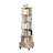6 Tier Rotating Bookshelf, 360° Display Round Spinning Bookshelf with Wheels and Drawer, Space-Saving, Small Space Rotating Bookshelf Tower for Bedroom, Living Room, Home, Office-917310343