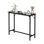 Table de bar haute densité en MDF et structure en fer - Table de pub noire imperméable et résistante aux égratignures pour les petits espaces