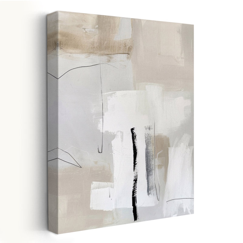 Neutral Balance II moderne abstrait, technique mixte moderne, minimalisme, H 24 po x l 16 po