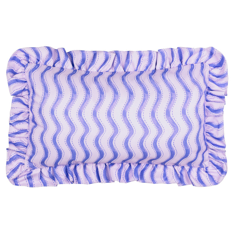 Summer Solstice Wiggly Stripe Outdoor Cushion Cover, Purple