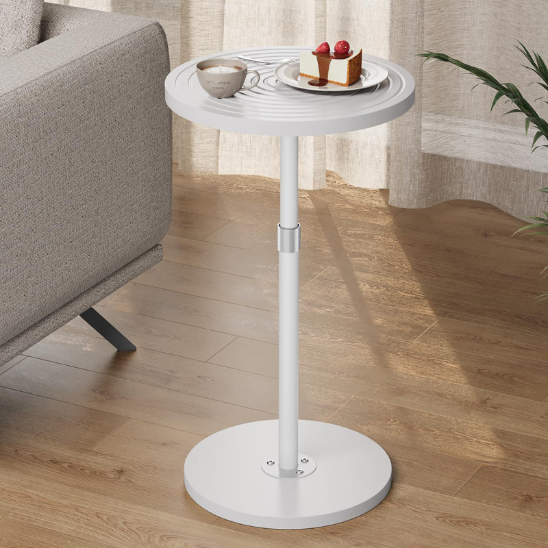 Table d'appoint ronde, Blanc