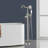 Double Handle Floor Mounted Freestanding Tub Filler with Handshower