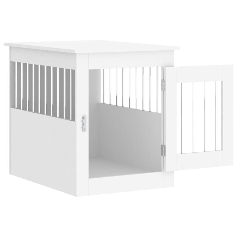Caisse pour chien en bois d'ingénierie, H 25,6 po x l 21,7 po x P 29,5 po, Blanc