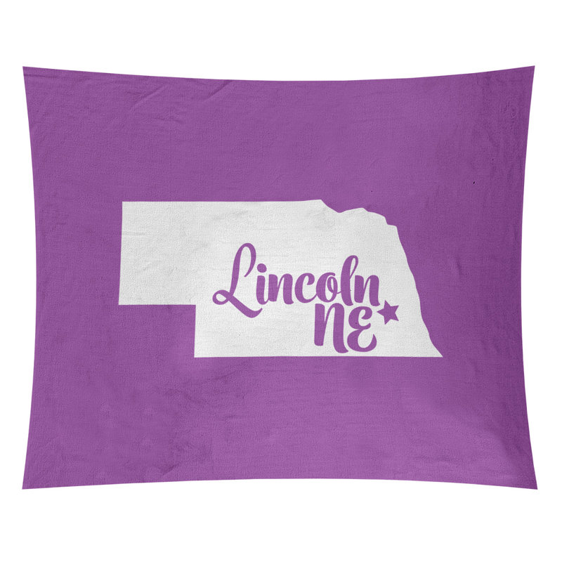 Tapisserie Lincoln Nebraska, H 27,5 po x l 37,5 po, Violet