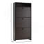 Armoire à chaussures mince, armoire de rangement à chaussures tendance avec 3 grands tiroirs rabattables et une surface supérieure spacieuse pour les petits articles, espresso