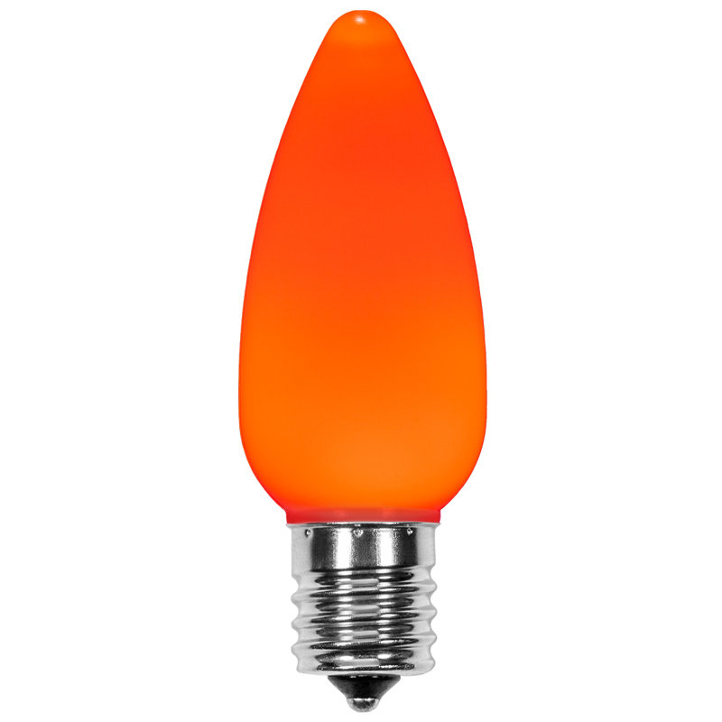 OptiCore LED Shatterproof C9 Smooth Christmas Light Replacement Bulbs, Orange