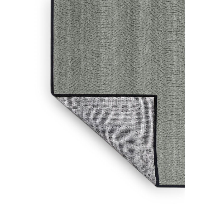 Tapis gris uni lavable à la machine, Rectangulaire 2 pi x 3 pi