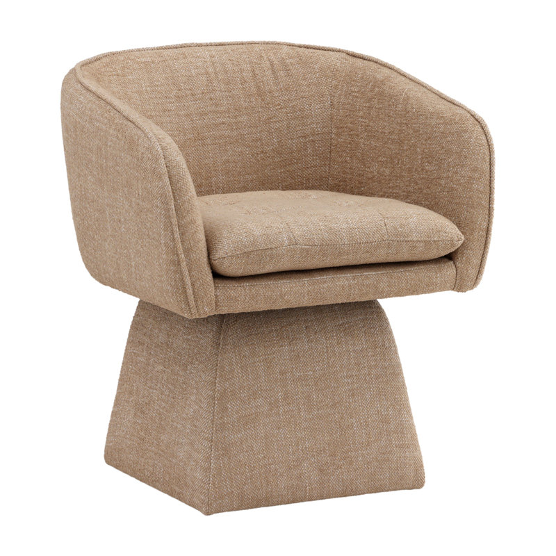 Jonie Upholstered Swivel Chair, Camel, Camel