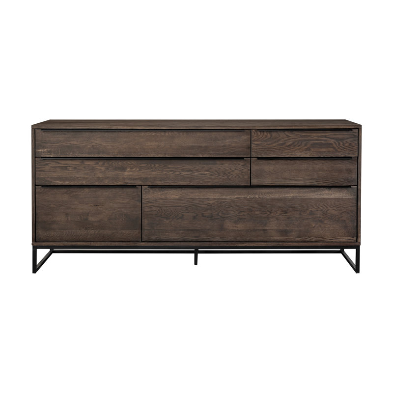 Buffet 4 tiroirs Perola, Brun foncé