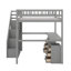 Lit mezzanine double avec commode, bureau et bande lumineuse-17862987