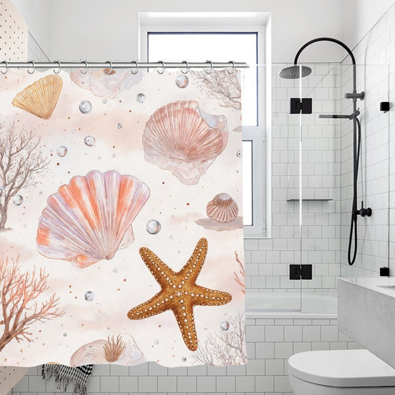 Rideaux de douche Shell Starfish Coral, 71 x 71