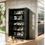 Armoire de rangement en métal de 71 po de hauteur avec 2 portes et 4 tablettes réglables (noire)-718010464-718010468-718010470