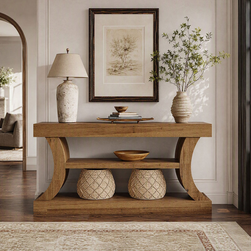Console 63 po de long pour entrée, Brun rustique, 63"